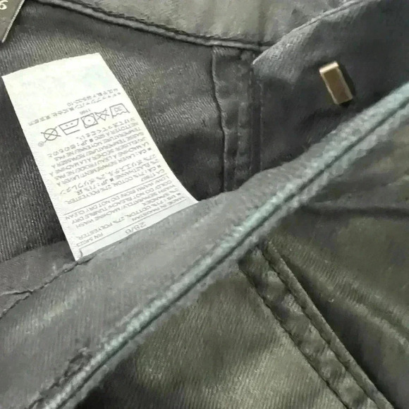 Banana Republic Women's Midi Black Faux Leather Skirt Zipper Size 6 - Picture 6 of 6